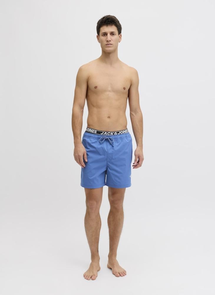 JACK & JONES Logo Drawstring Swim Shorts - Image 4